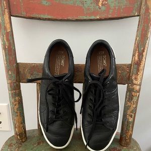 TOMS Black Leather Sneaker